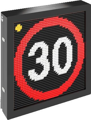 스쿨존 시간제 가변속도 표지판 풀컬러 LED 30 표시